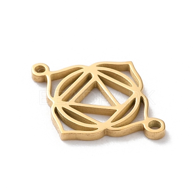 304 Stainless Steel Hollow Chakra Links STAS-S149-05A-1