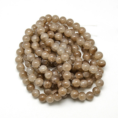 Baking Paint Crackle Glass Beads Strands X-DGLA-Q023-8mm-YS26-1