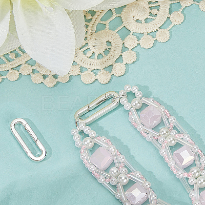2Pcs 925 Sterling Silver Spring Gate Rings STER-SC0001-60-1