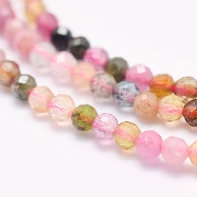 Natural Tourmaline Beads Strands G-O166-27-2mm-1