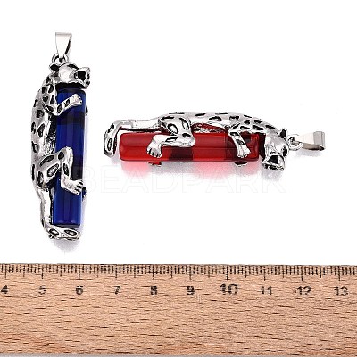 Alloy Glass Big Pendants GL-N004-04AS-1