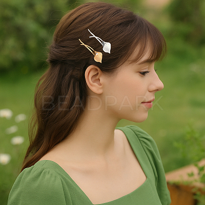 9Pcs 3 Colors Iron Hair Bobby Pins PHAR-HY0001-12-1