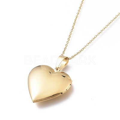 Heart Locket Pendant 304 Stainless Steel Jewelry Sets SJEW-M097-05G-1