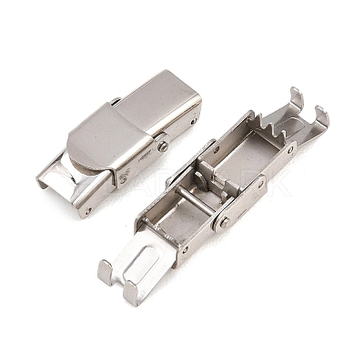 Tarnish Resistant 201 Stainless Steel Watch Band Clasps STAS-P221-22A-P-1