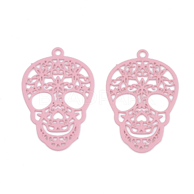 430 Stainless Steel Filigree Pendants STAS-S108-23E-1