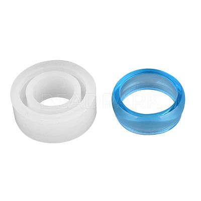 Transparent DIY Ring Silicone Molds X-DIY-WH0128-09B-1