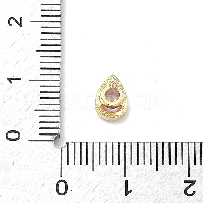 Teardrop Brass Micro Pave Cubic Zirconia Cabochons KK-P345-13G-B01-1