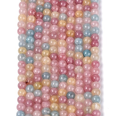 Ombre Effect Dyed Crackle Glass Beads Strands GLAA-Q106-01A-B16-1