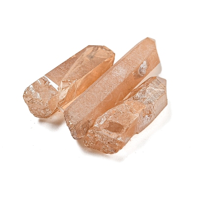 Electroplated Natural Quartz Crystal Graduated Beads Strands G-P315-A13-1