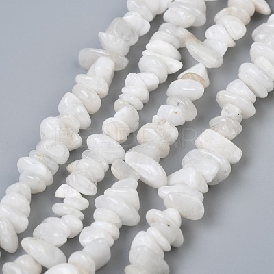 Natural White Moonstone Beads Strands X-G-P332-01-1