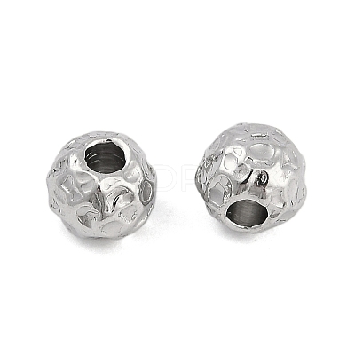 Anti-Tarnish Textured 316 Surgical Stainless Steel Beads STAS-M106-01D-P-1