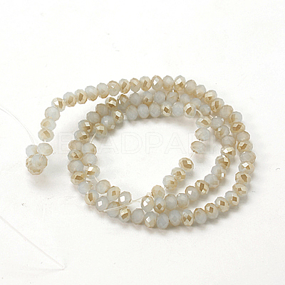 Electroplate Glass Faceted Rondelle Beads Strands EGLA-D020-3x2mm-64-1