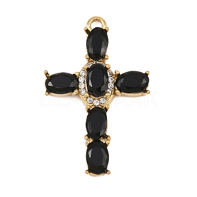 304 Stainless Steel Rhinestone Pendants STAS-P430-02G-01-1
