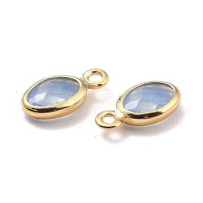 Eco-Friendly Brass with Glass Pendants X-KK-K268-01J-1