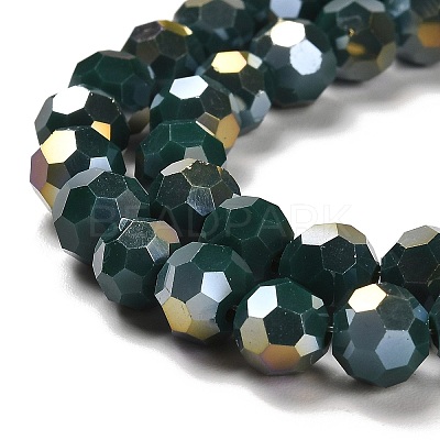 Electroplate Opaque Glass Beads Strands EGLA-A035-P6mm-A23-1