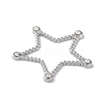 Stainless Steel Color 304 Stainless Steel Rhinestonet Pendants LS-STAS-Q312-02D-P-1