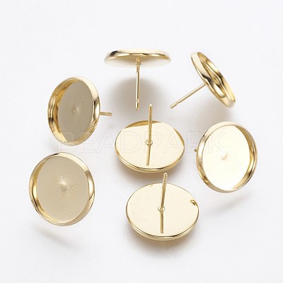 202 Stainless Steel Stud Earring Findings STAS-P221-08D-G-1