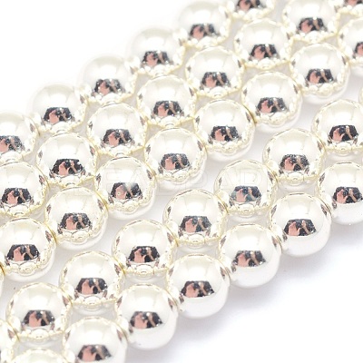 Electroplate Non-magnetic Synthetic Hematite Beads Strands G-L485-01D-S-1