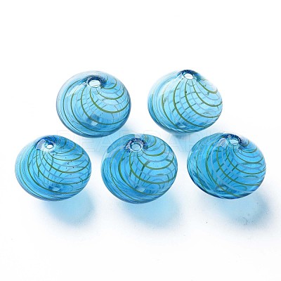 Transparent Handmade Blown Glass Globe Beads GLAA-T012-45-1
