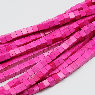 Synthetic Turquoise Beads Strands X-TURQ-G108-4x4mm-05-1