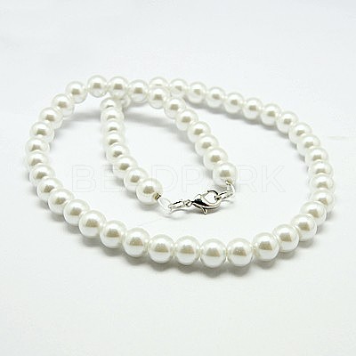 Fashion Glass Pearl Beaded Necklaces X-NJEW-D061-8mm-3-1