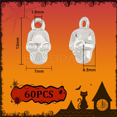 60Pcs Halloween Alloy Pendants FIND-UN0002-50P-1