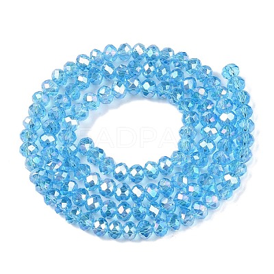 Electroplate Glass Beads Strands EGLA-A044-T4mm-B08-1
