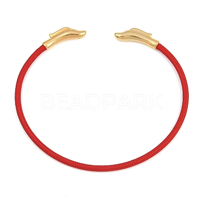 Braided Steel Wire Bangles Making KK-CBA6056-02H-G-1