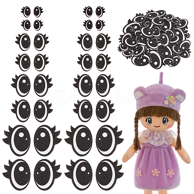 2 Bagds Oval Felt Craft Doll Eye DIY-FG0010-04A-1