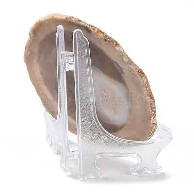 Printed Natural Agate Slice Stone Ornament DJEW-M011-02G-1