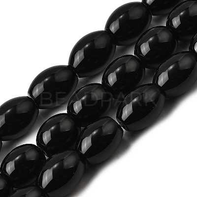 Natural Black Onyx Beads Strands G-F801-F02-03-1