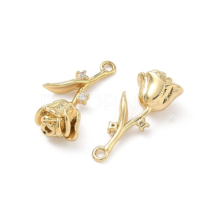 Brass Micro Pave Cubic Zirconia Pendants KK-L260-15G-1