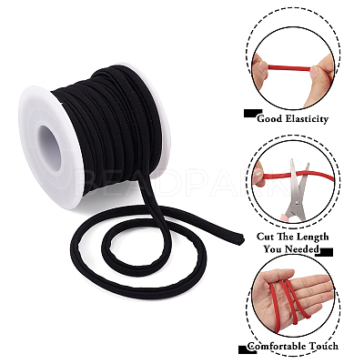 25m 5 Colors Flat Soft Nylon Braided Cord NWIR-CW0001-04-1