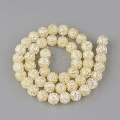 Synthetic Crackle Quartz Beads Strands X-GLAA-S134-6mm-06-1