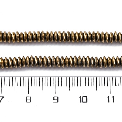 Electroplated Non-magnetic Hematite Beads Strands G-P571-B01-01B-1