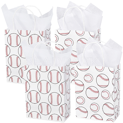1 Sets Rectangle Paper Gift Bags with Handle ABAG-BBC0001-25B-1