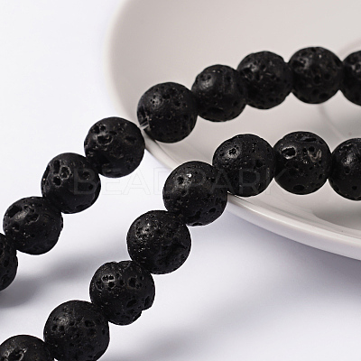 Natural Lava Rock Beads Strands g434-9-1