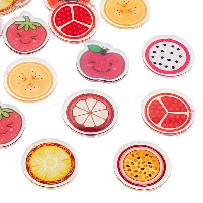 18Pcs Acrylic Pendants OACR-YW0001-22-1