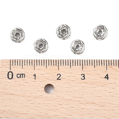 316 Surgical Stainless Steel Crystal Rhinestone Spacer Beads X-STAS-N032-06P-1