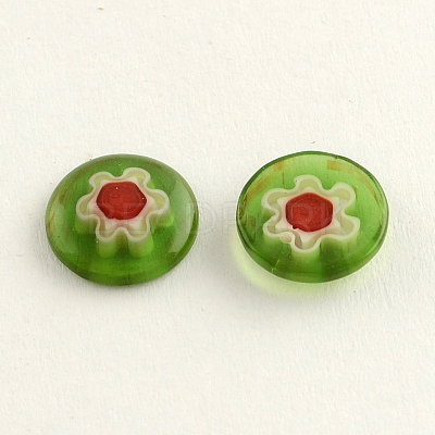 Handmade Millefiori Glass Cabochons X-LK-R005-19-1