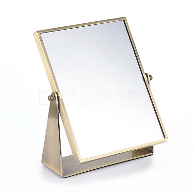 Rotatable Iron Makeup Mirror MJEW-E004-01-1