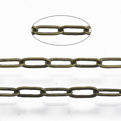 Brass Paperclip Chains X-CHC-S008-001D-AB-1