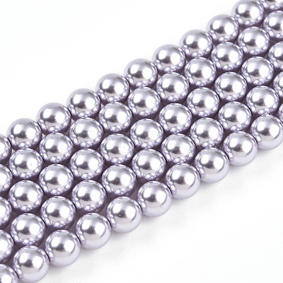 Baking Paint Pearlized Glass Pearl Bead Strands HY-N002-5mm-A04-1