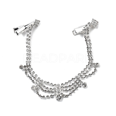 Alloy Rhinestone Hair Chain OHAR-M044-02D-S-1