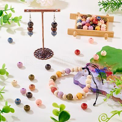 60Pcs Wood Beads WOOD-TA0002-79A-1