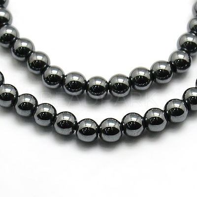 Grade AAA Magnetic Synthetic Hematite Round Bead Strands X-G-G644-E-11-1