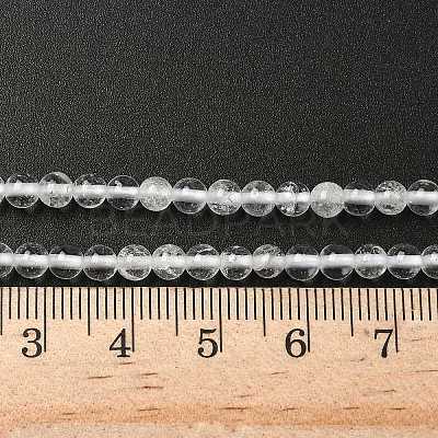 Natural Quartz Crystal Round Beads Strands G-J303-01-4mm-1