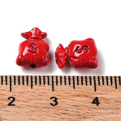Spray Painted Alloy Bead PALLOY-H134-45-1