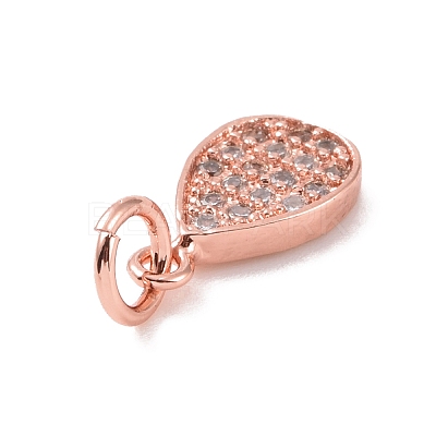 Brass Micro Pave Cubic Zirconia Pendants KK-I614-064RG-1