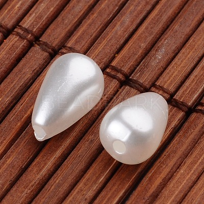 Teardrop Imitation Pearl Acrylic Beads X-OACR-L004-3424-1